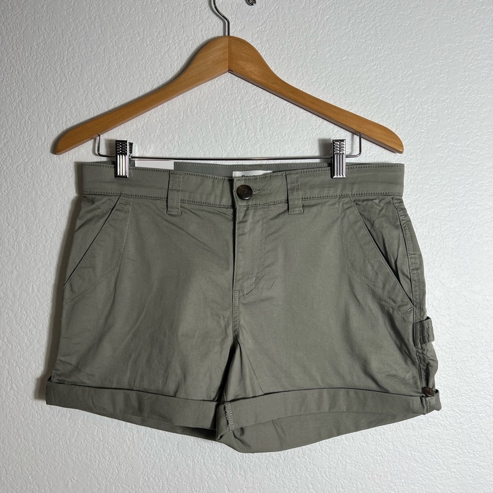 NWT Boston Traders Ladies Rolled Hem Bermuda Short Pockets Green 6 8 10 12 14 16